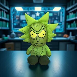 NWT The Toy Factory Rick and Morty Toxic Green Rick Plush 27”